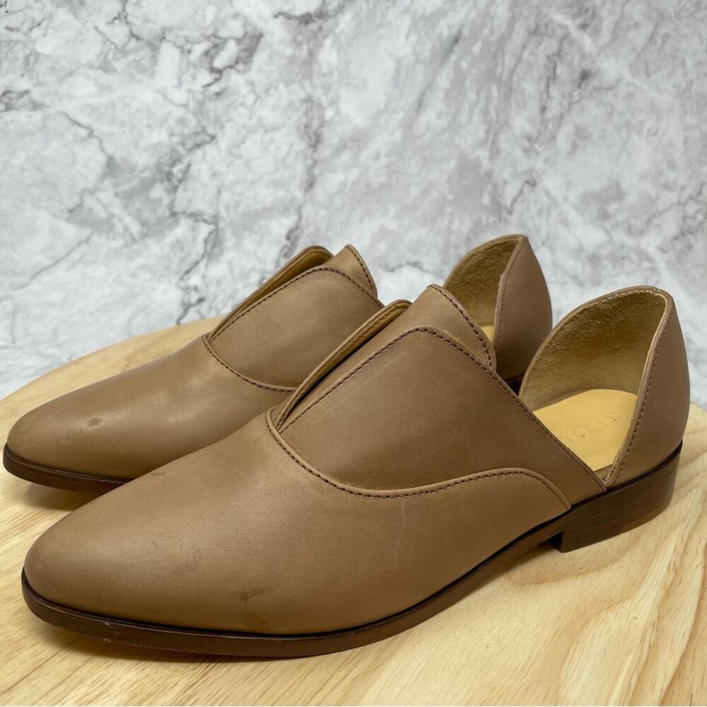 Nisolo Leather Emma D’Orsay Loafers Flats‎ Almond Brown 8